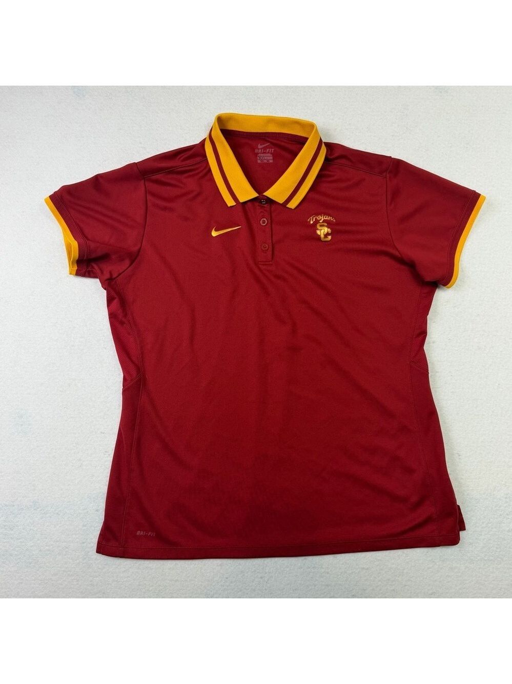 Nike USC Southern California Trojans Men's Polo Shirt Size XXL Golf Dri-Fit